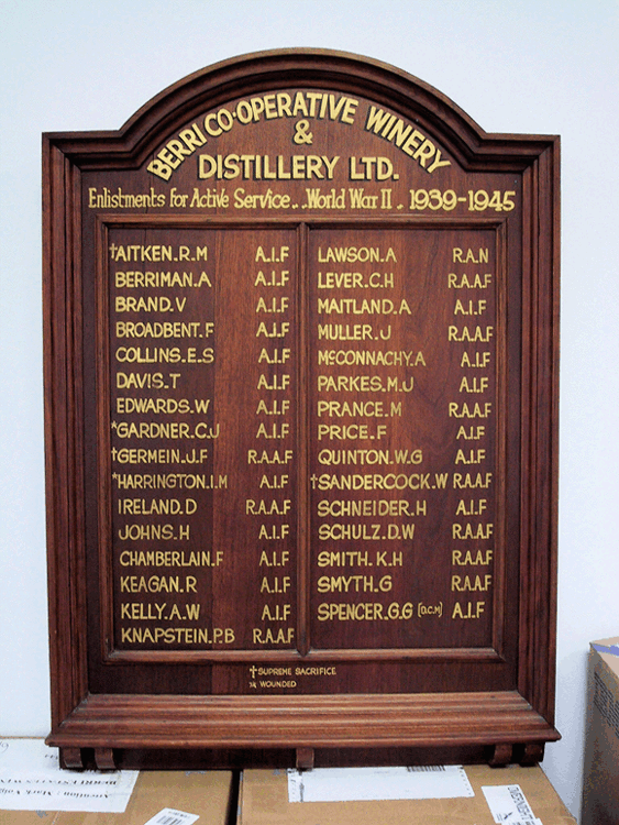 2002 - Employees WW2 Honour Board