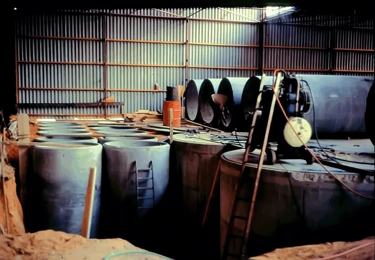 1966 - No. 5 Cellar with a mix of tanks